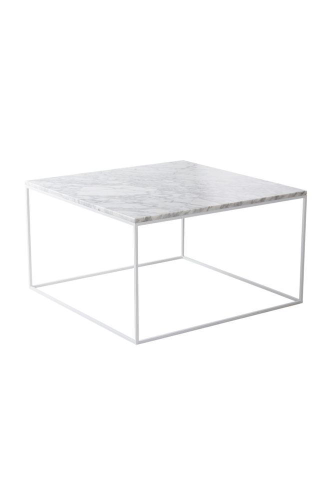 NYLAND soffbord 70x70 - marmor Vit