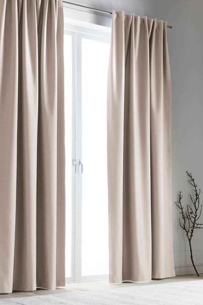 RIDÅ mörkläggningsgardin - 1 längd Linnebeige