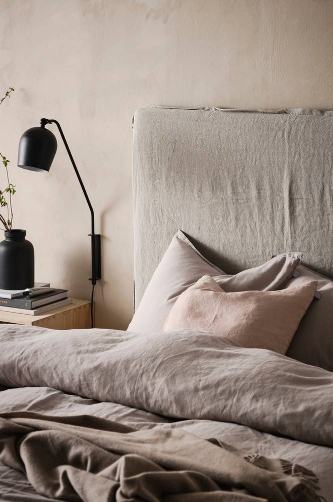 PALMA sänggavel 120 cm Linnebeige