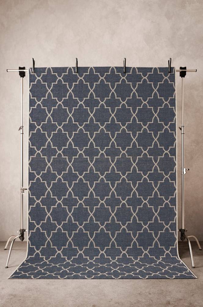 PISTICCI utomhusmatta 200x300 cm Blå/beige