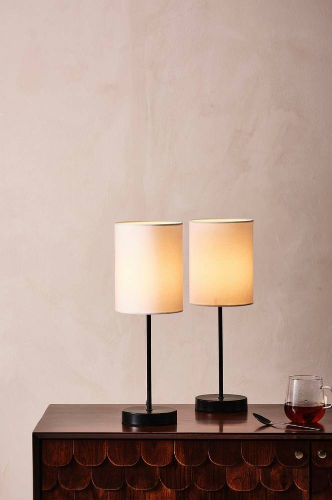SETH bordslampa 2-pack Svart/vit