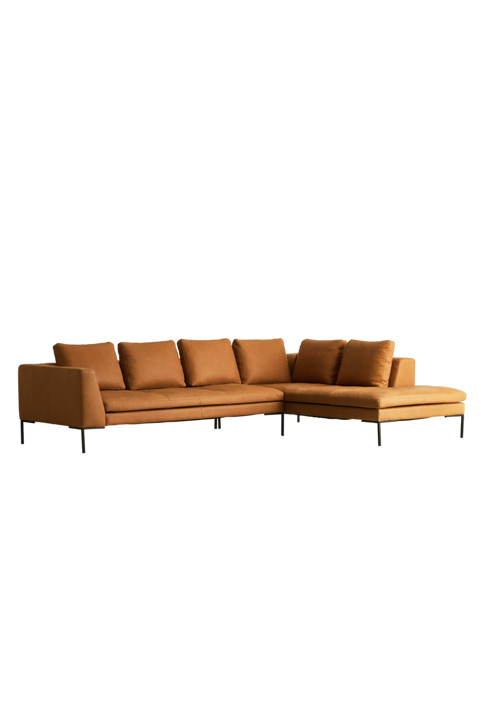ALBA soffa 3-sits - divan höger - läder