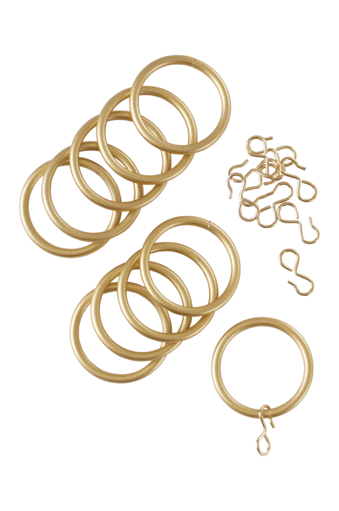 Gardinringar 10-pack Guld