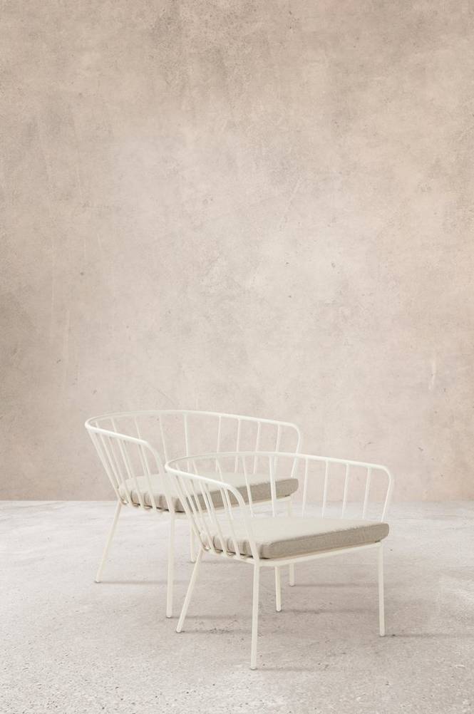 ANTIBES loungestol 2-pack Vit