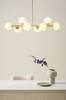 EKMAN taklampe Messing/opalglass