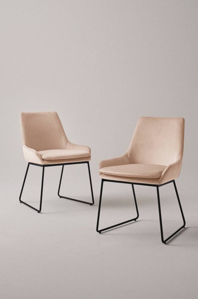 MINOU stol 2-pack Puderbeige