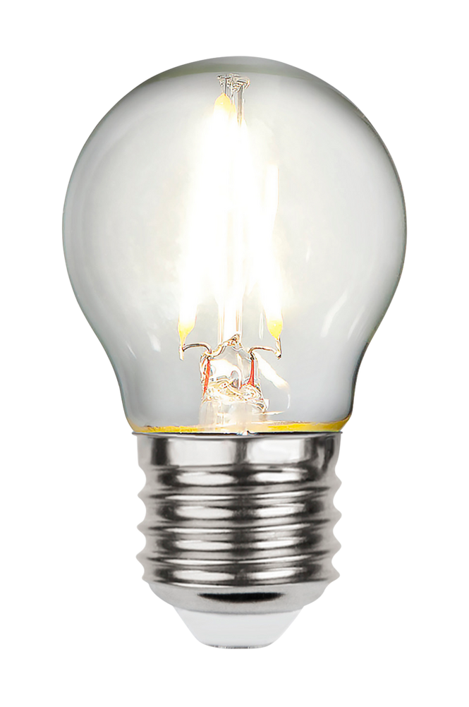 LED ljuskälla E27 G45 Transparent