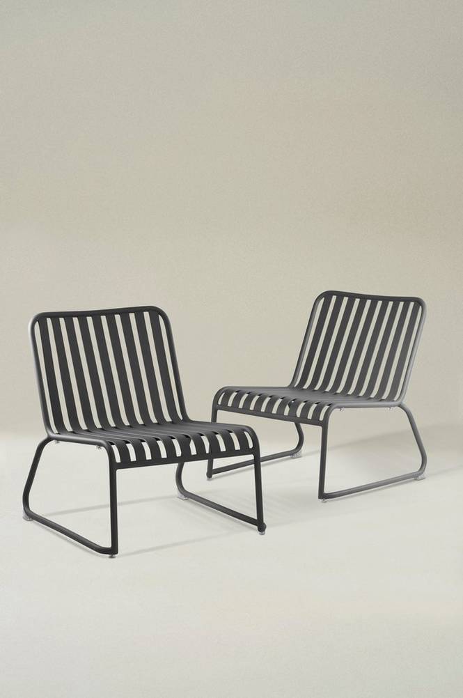BELLEVILLE loungestol 2-pack Svart