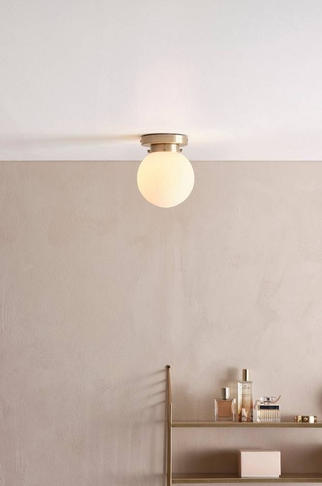 TINK WHITE taklampa Vit/mässing