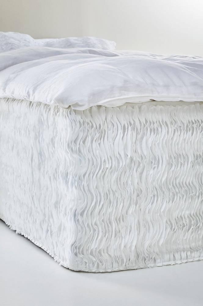 FRILLY sängkappa 60 cm Vit