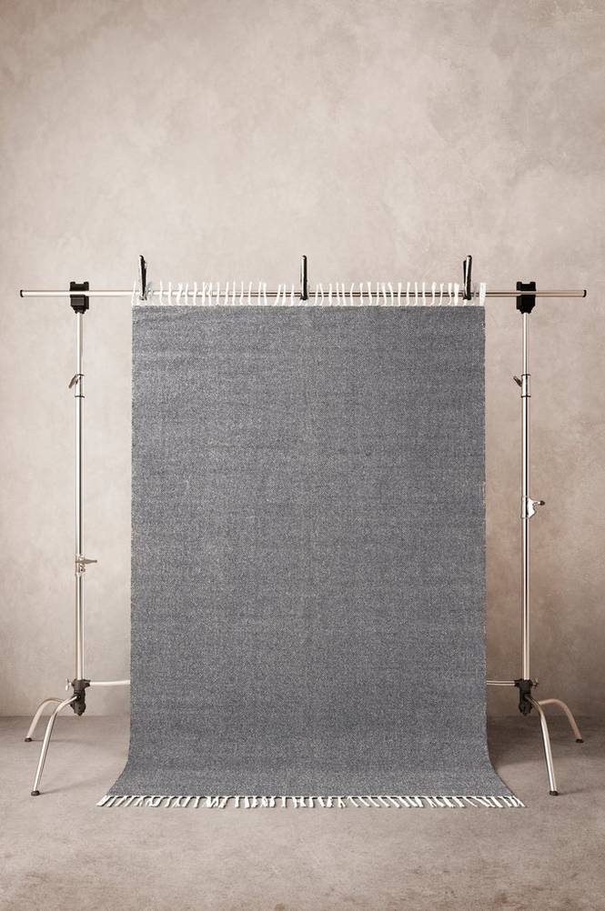 LONE bomullsmatta 160x230 cm Mörkgrå