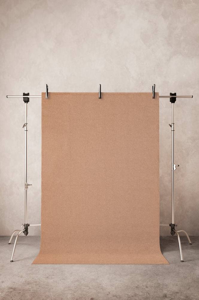 PETONA slätvävd matta Mörkbeige