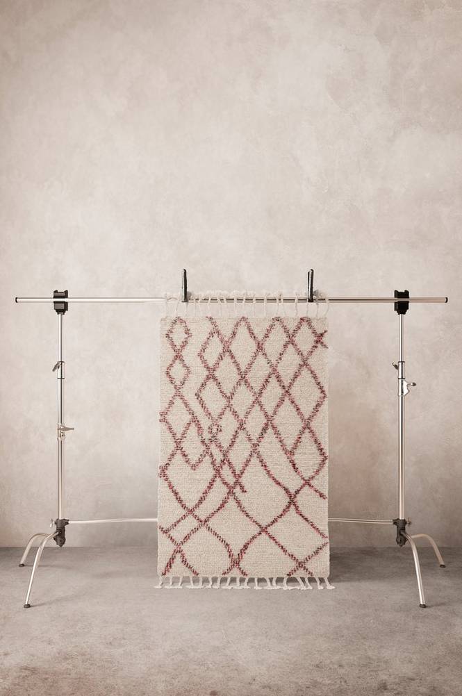 ADMIRA ullmatta 100x150 cm Naturvit/lila