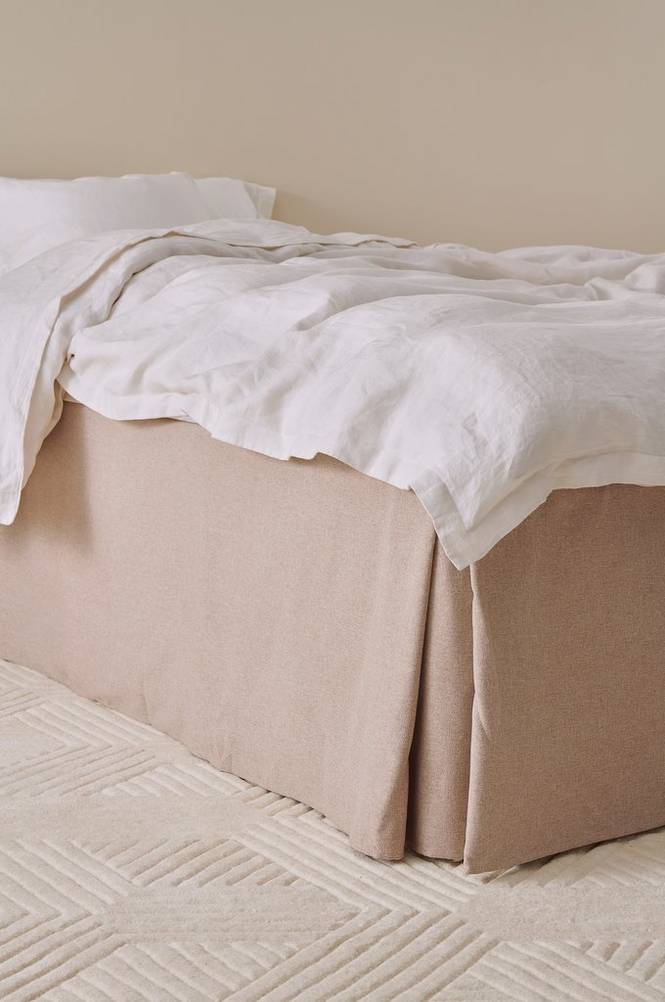 LINDEN sängkappa 45 cm Linnebeige