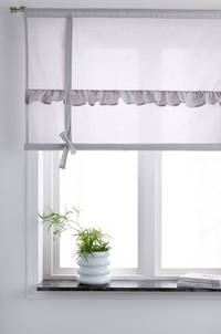 BILLY roll up-gardin - ekologisk Grå