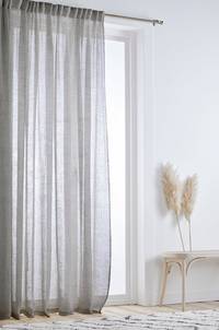 ELLEN linnegardin1 längd - extra bred Grå