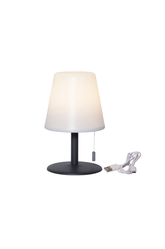 Bordslampa Gardenlight Kreta USB Vit