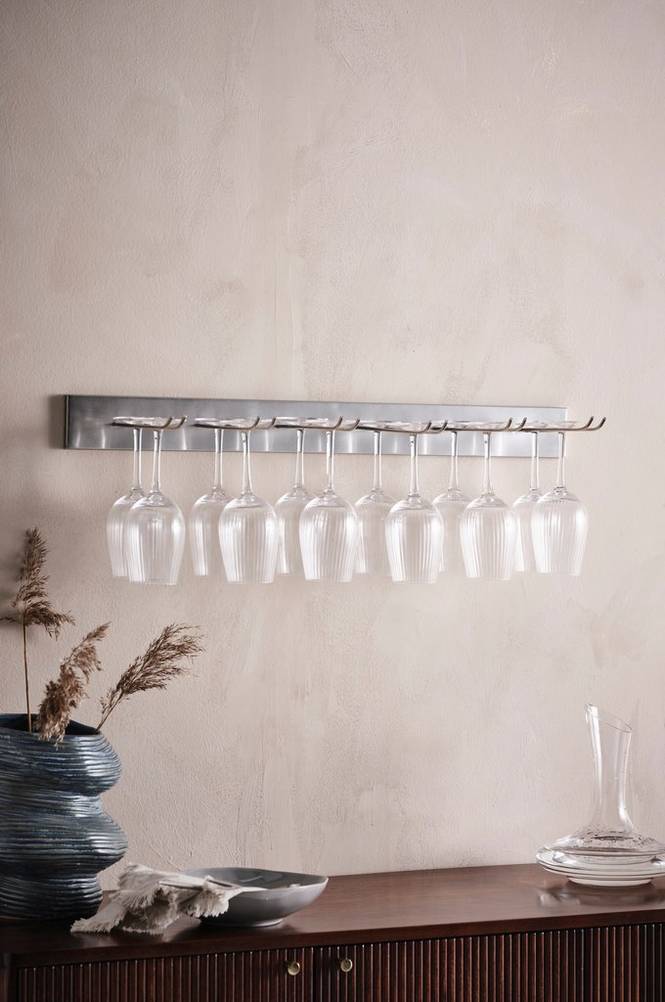 GIA vinglashållare - bredd 80 cm Silver
