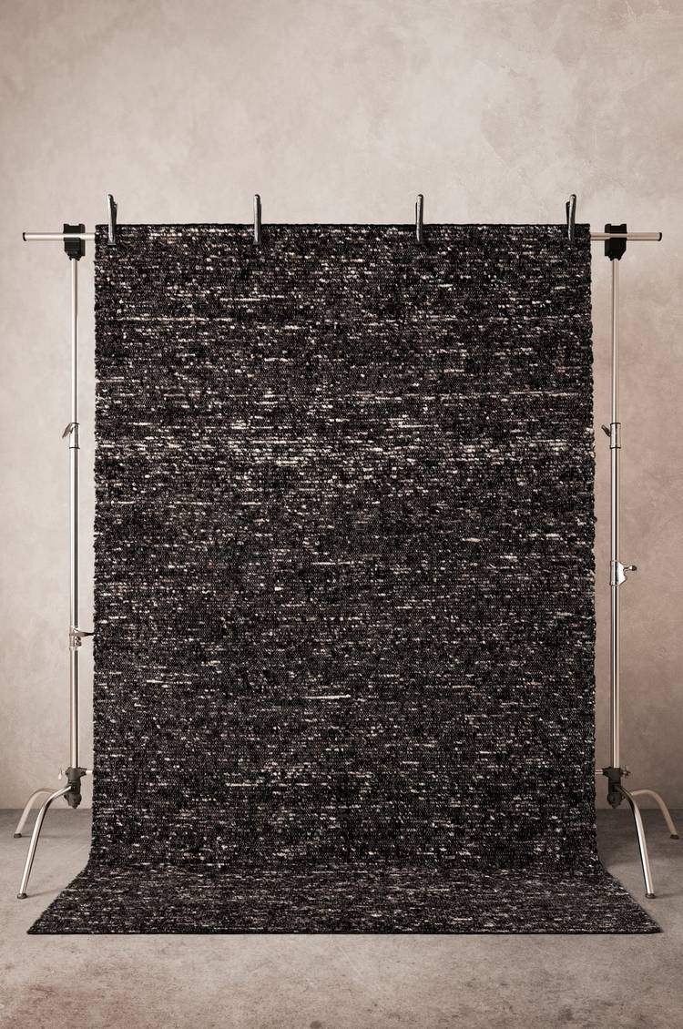 enna uldtæppe 200x300 cm black melange