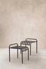 NERJA jakkarat, 2/pakk. Black mdf/ metal