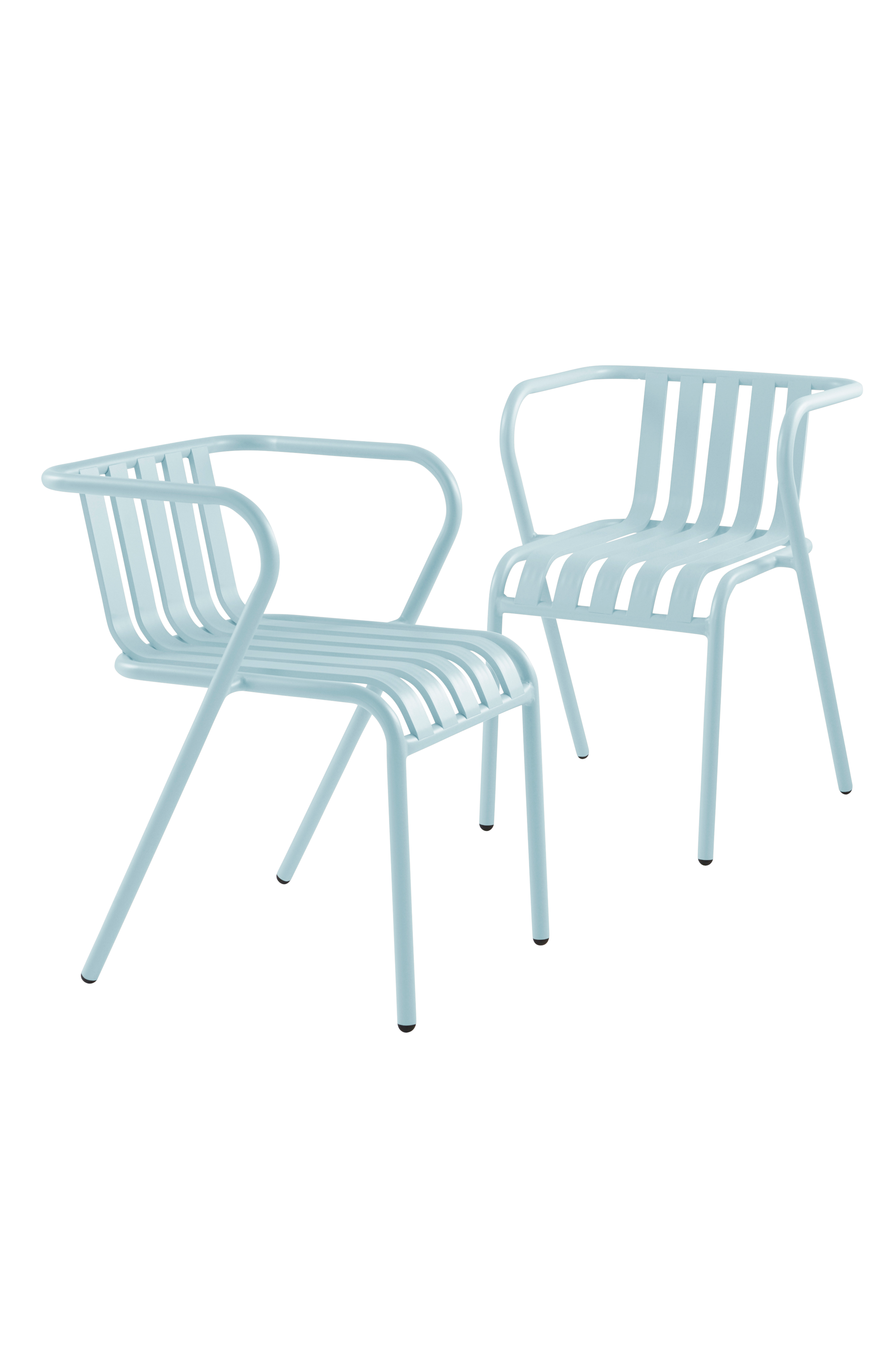 NERJA stol med armlæn, 2pak Blå Havemøbler Jotex