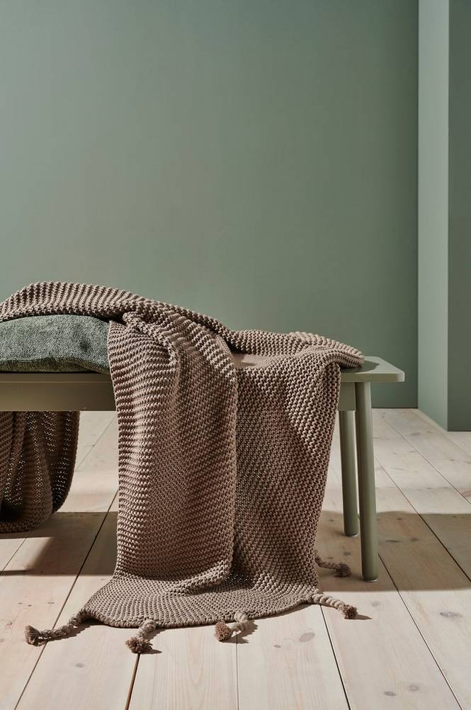 EBBA pläd - ekologisk Beige