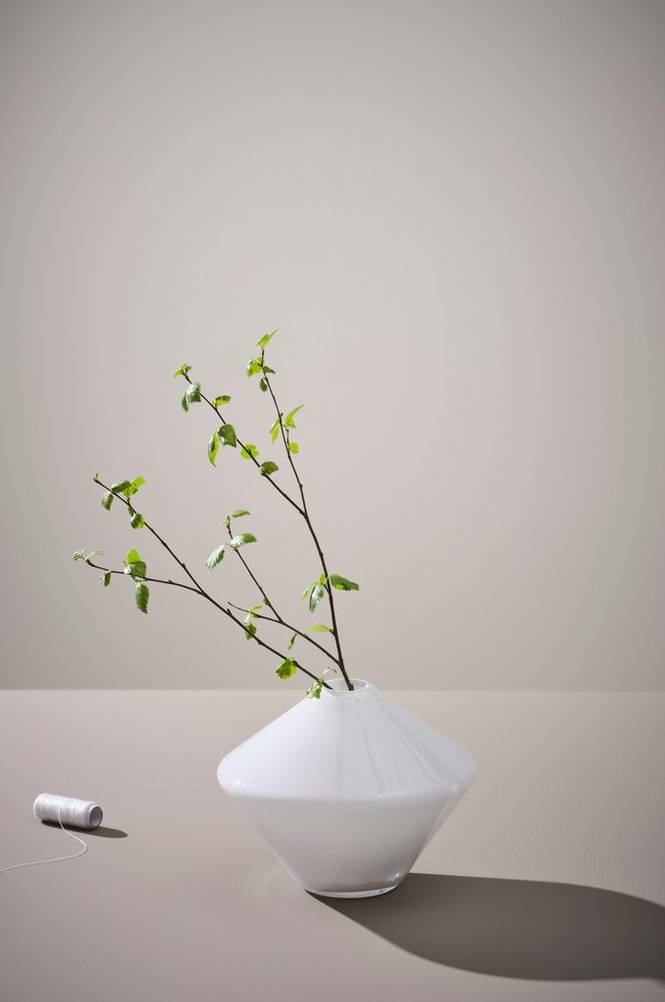 CELIA MAY glasvas - höjd 15 cm Vit