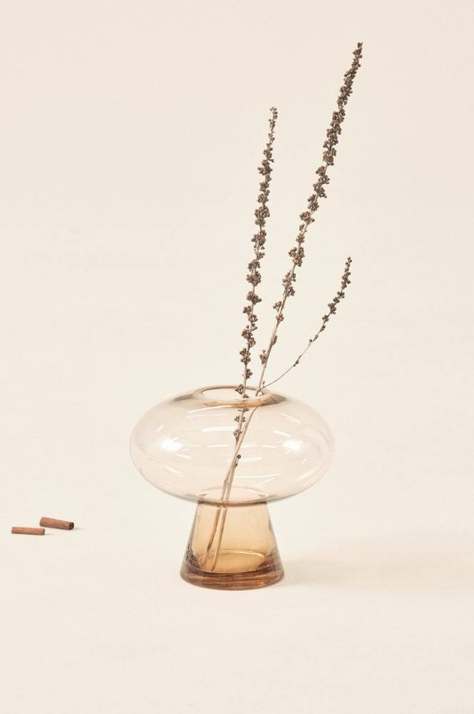 JOLINE glasvas - höjd 20 cm Amber