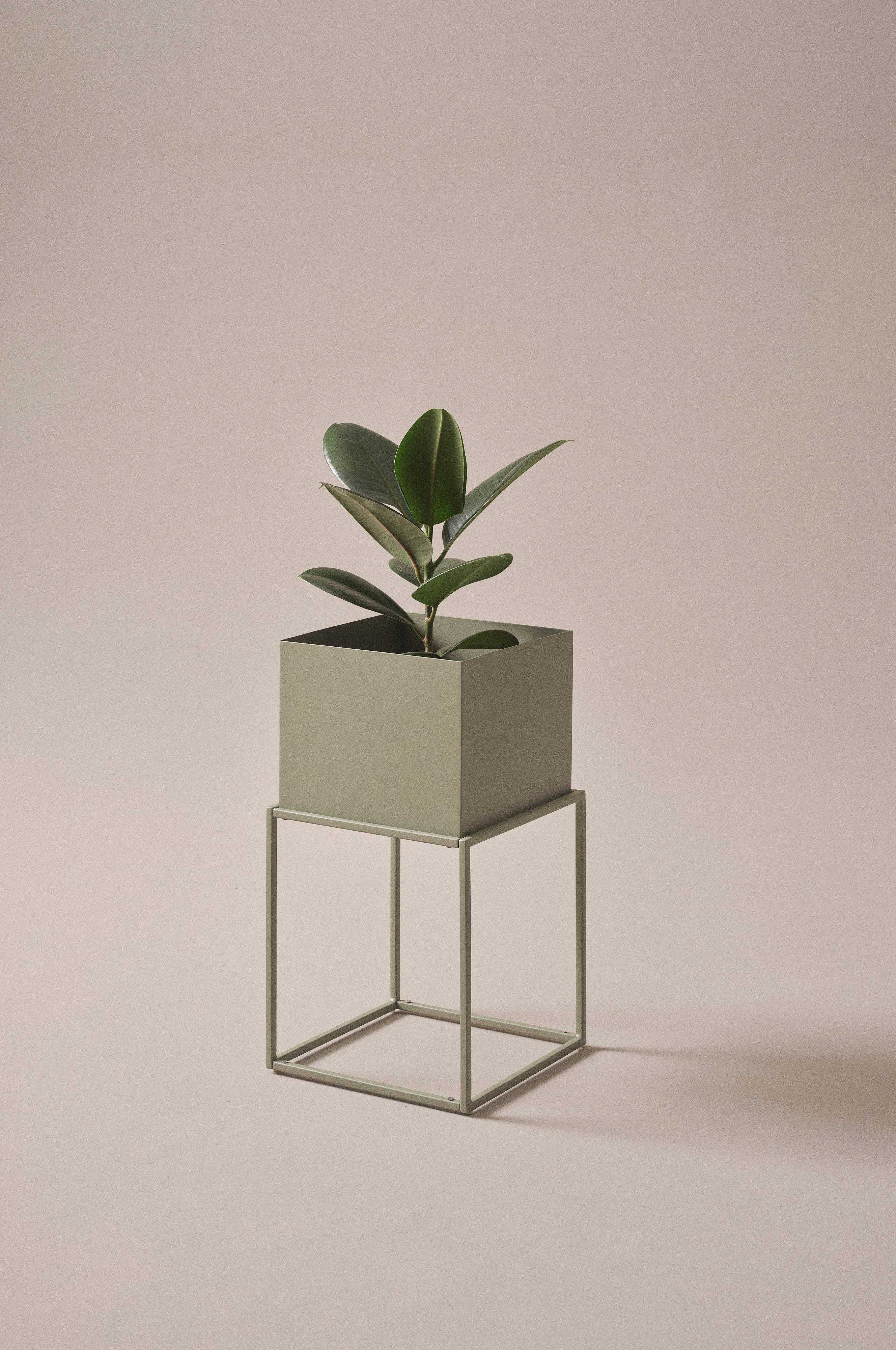 BYRON Übertopf mit Gestell, 27x27 cm Grün Dekoration Jotex