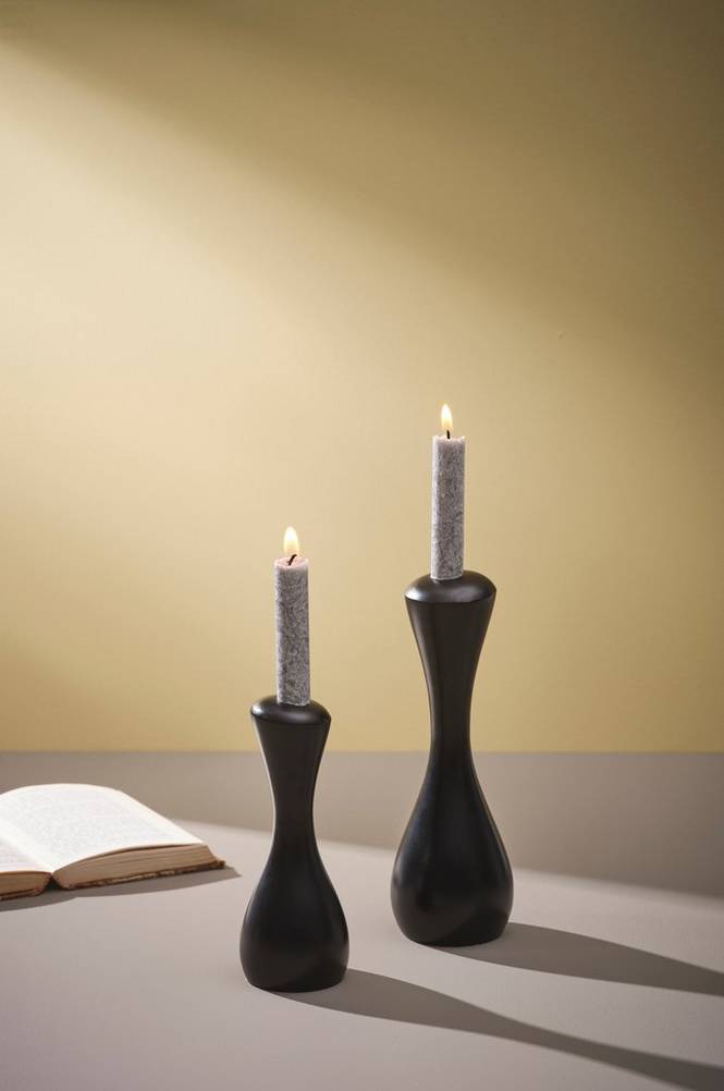 CAMEO ljusstake 2-pack Mattsvart