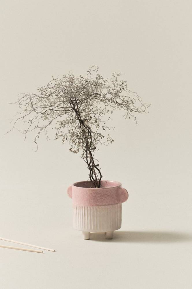 ERNIE kruka ø 15 cm Rosa/vit