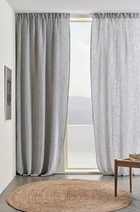 ALINA linnegardin 2-pack Mörkblå/naturvit