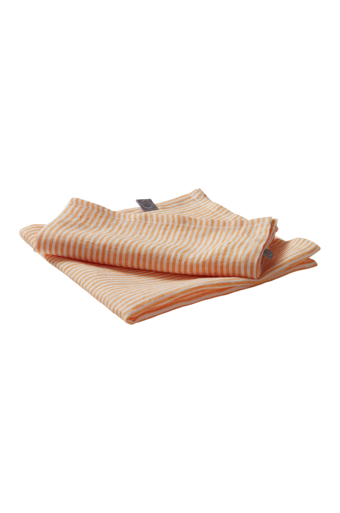 ALINA servett 2-pack Orangegul/naturvit