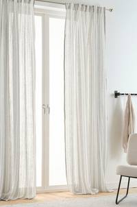 YLVA multifunktionsgardin 2-pack Grå/naturvit