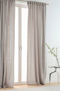 DEMIE multifunktionsgardin 2-pack - ekologisk Ljusgrå melange