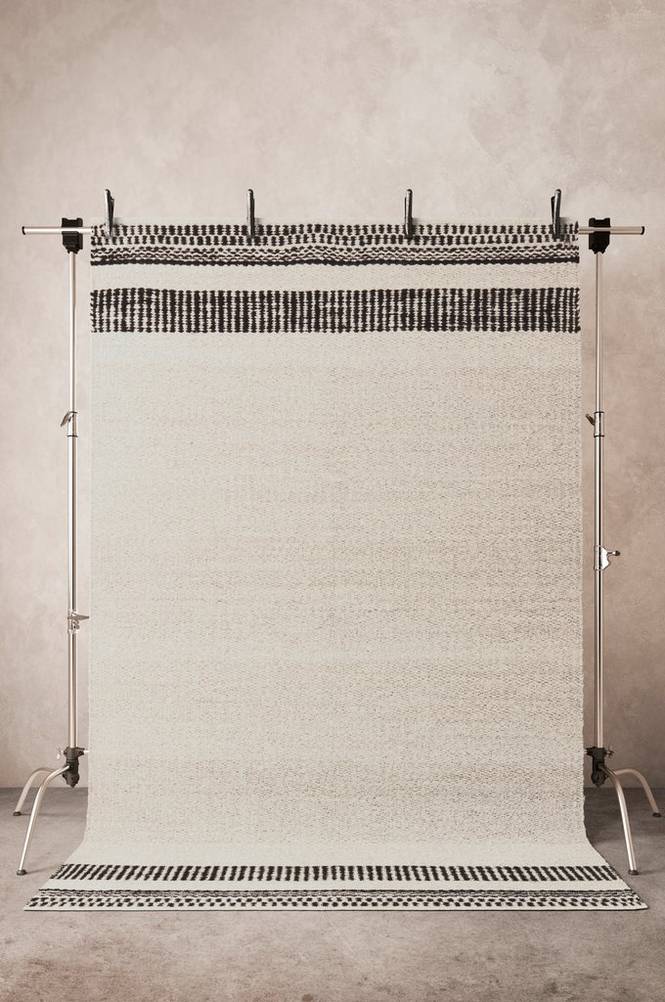 SENA jutematta 200x300 cm Naturvit/svart