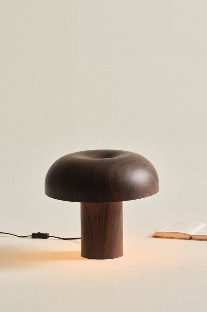 RAGGE bordslampa Valnötsbrun