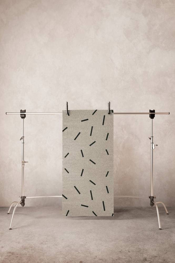 STICK bomullsmatta 80x150 cm Grå/svart