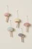 FUNGI hængende dekoration 5-pak Multi
