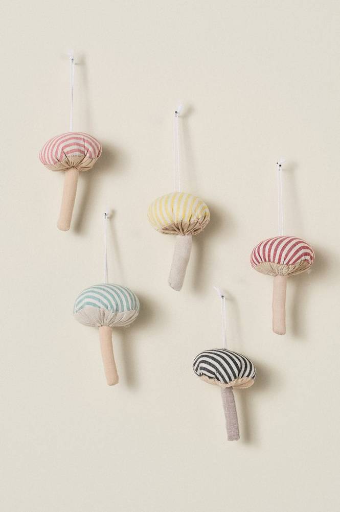 FUNGI hängande dekoration 5-pack Multi