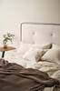 CLIFTON sengegavl 160 cm Offwhite/greige piping
