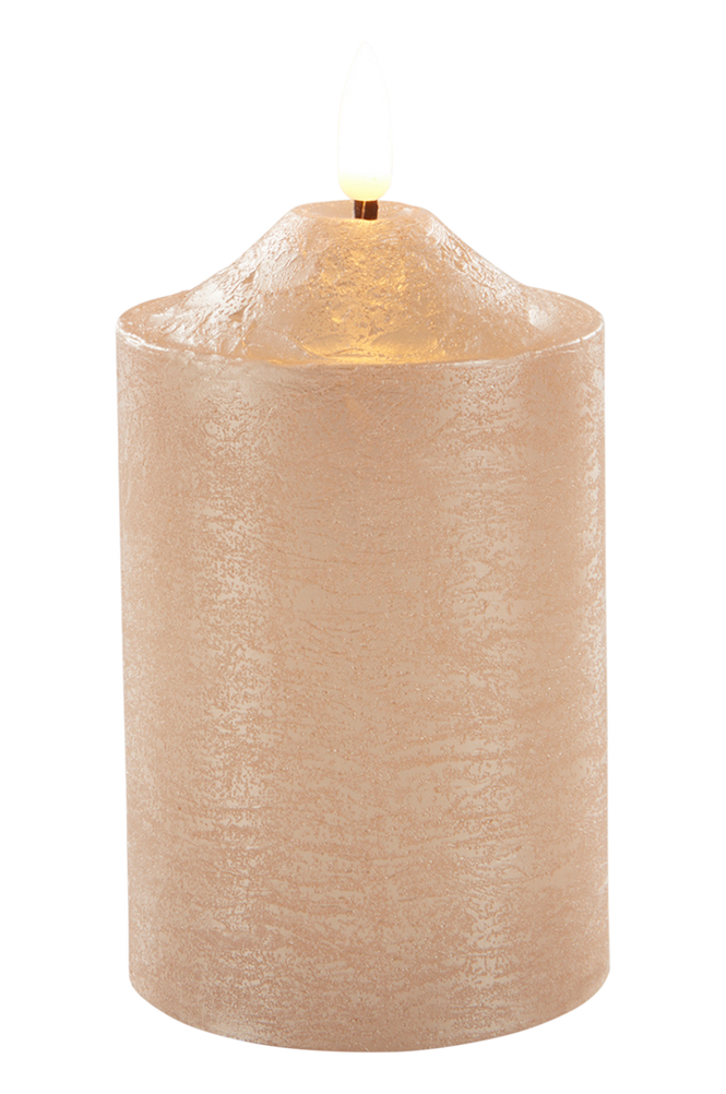 FLAMMAN blockljus LED Guld