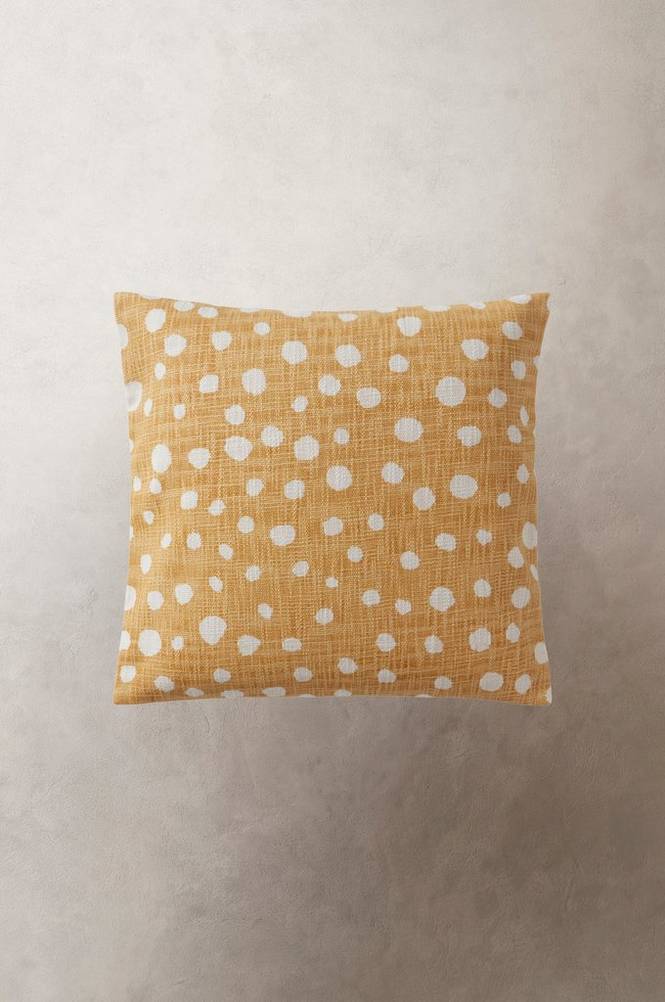 OTILIA kuddfodral 50x50 cm Gul/naturvit