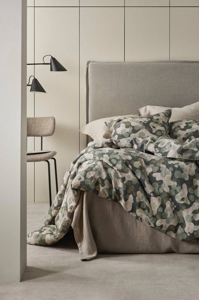 CARA påslakanset dubbelsäng Mörkgrön