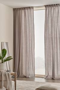 LEIA multifunktionsgardin 2-pack - ekologisk Grå