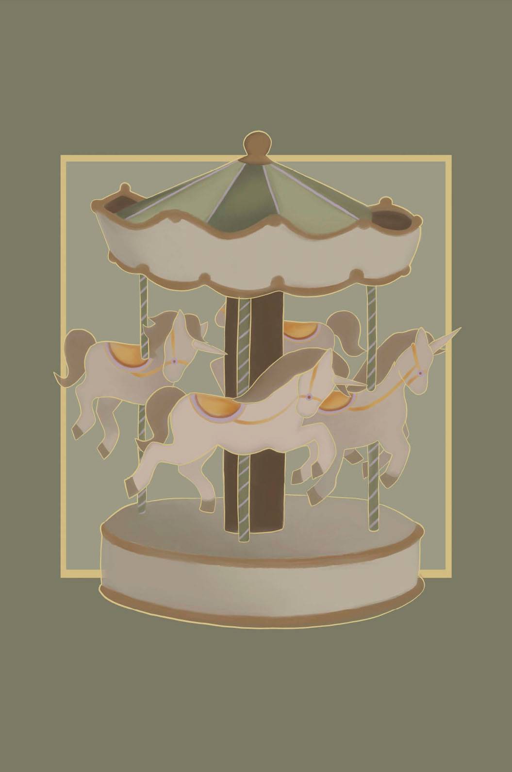 MERRYGOROUND poster 50x70 cm Grün Dekoration Jotex