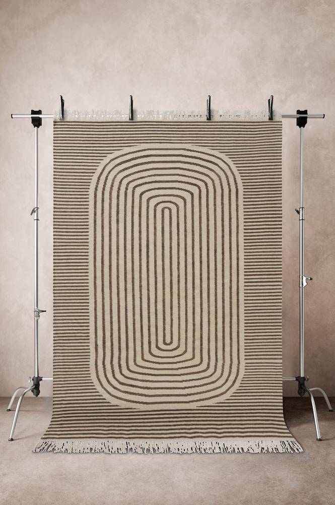 AMOT ullmatta 200x300 cm Beige/grön