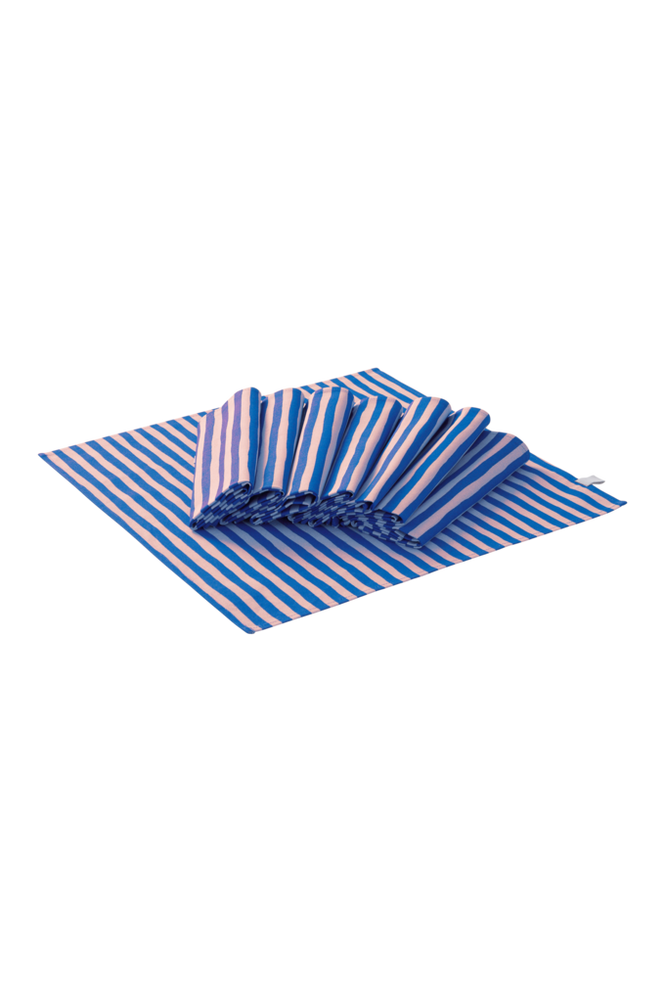 HANNA servett 8-pack Blå/rosa