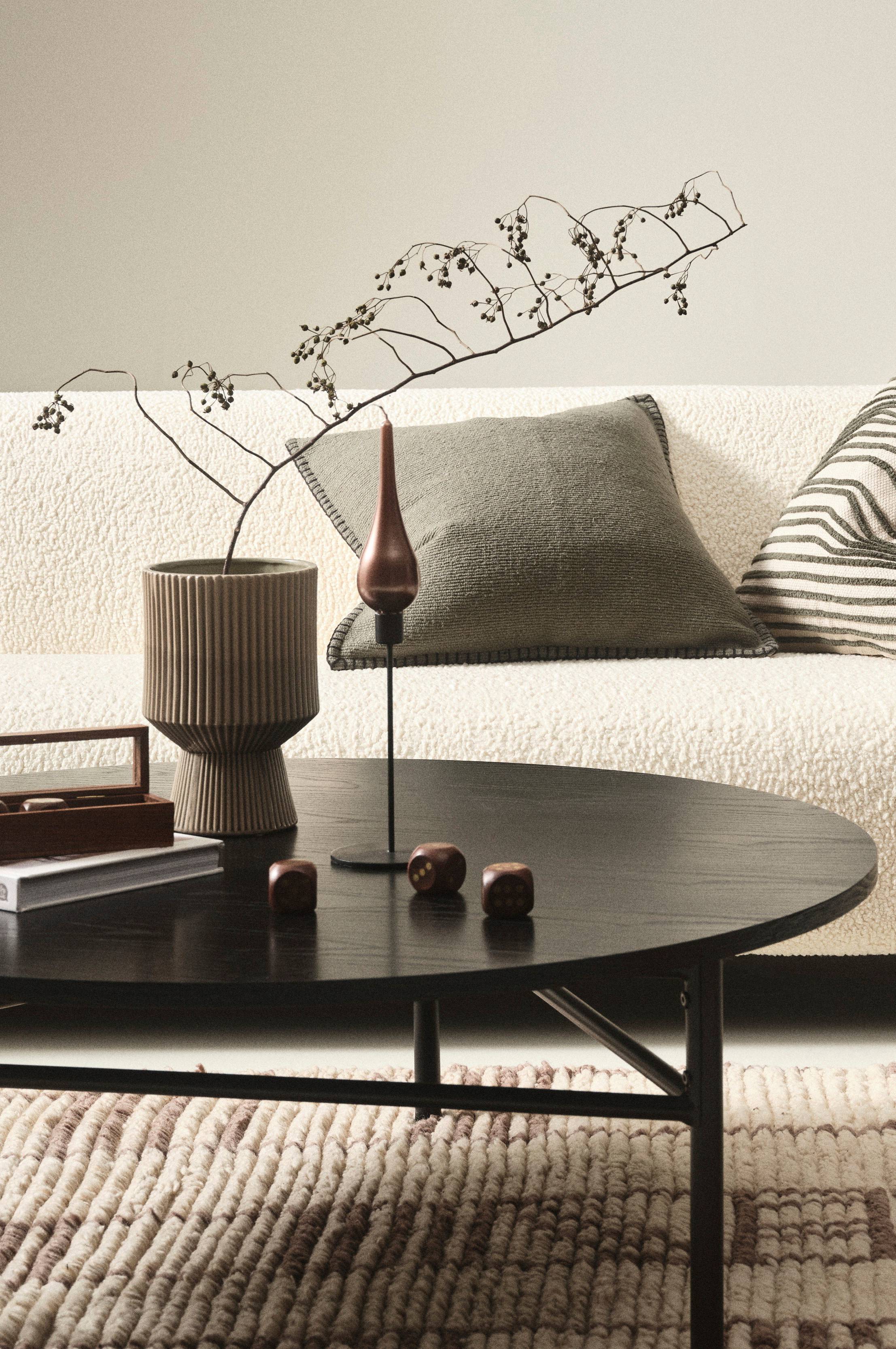 VALLEY Couchtisch Ø 100 cm - Schwarz - Möbel