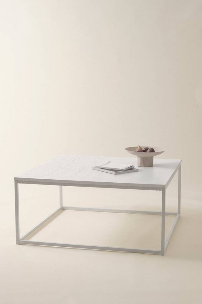 LYCKAN soffbord 100x100 cm - höjd 45 cm Vit